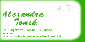 alexandra tomik business card